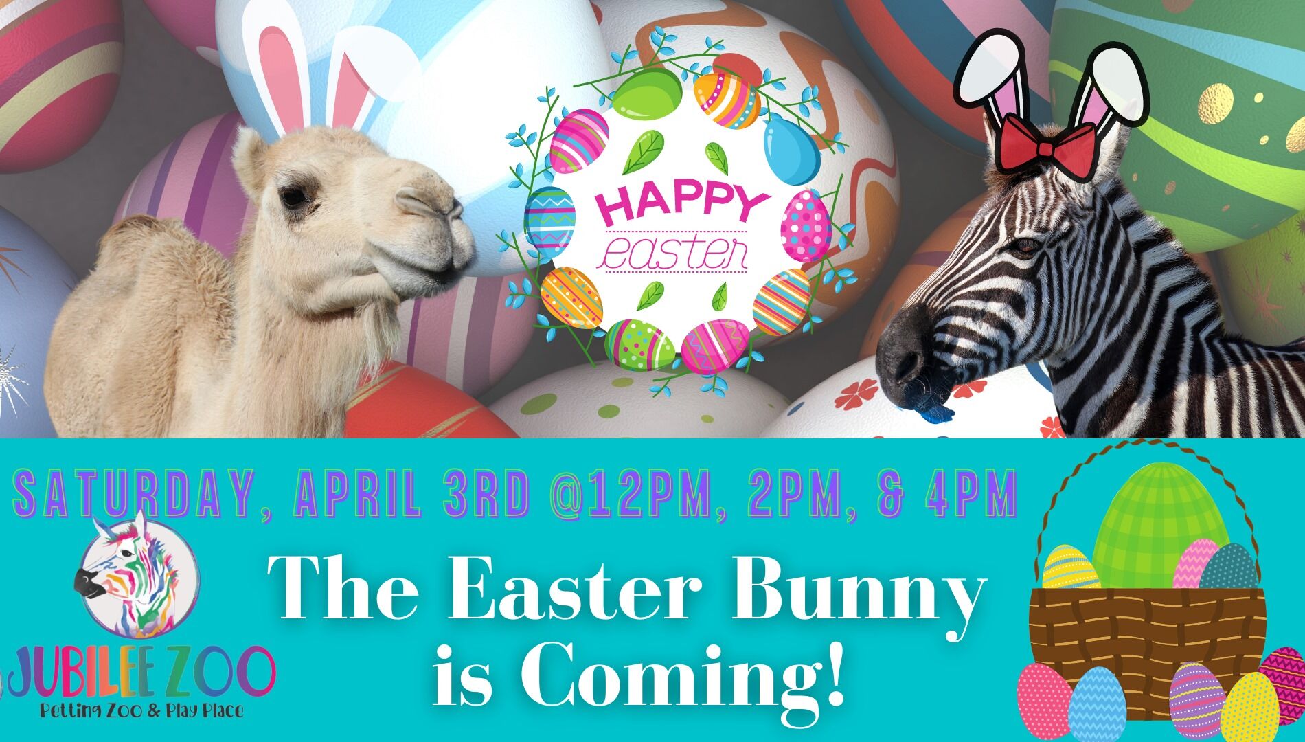 The Easter Bunny is coming to Jubilee Zoo!